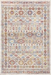 Dynamic Rugs FALCON 6807-999 Ivory and Grey and Blue and Red and Gold
